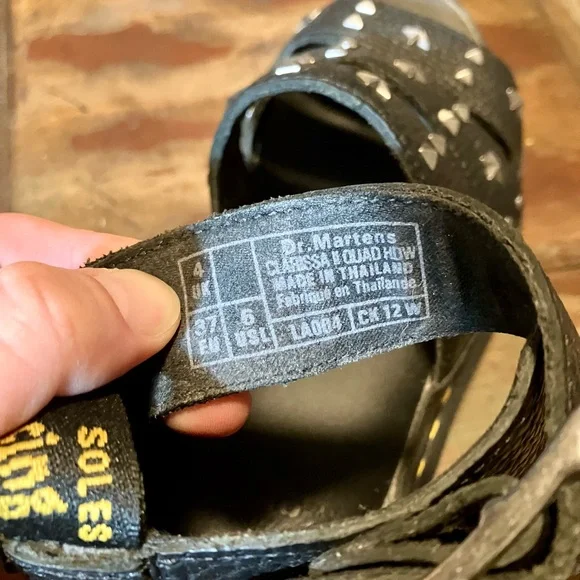 Dr. Martens Clarissa II Quad Leather Studded Gladiator Platform Sandals, Sz 6 - Picture 5 of 6